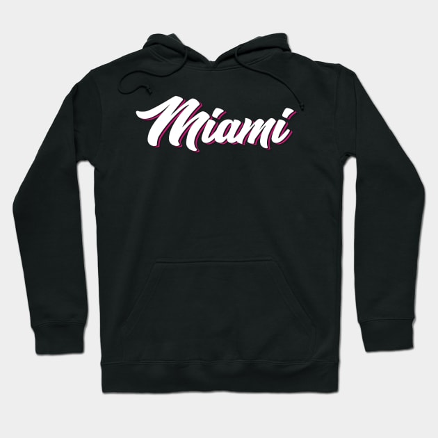 MIAMI VICE ON WHITE Hoodie by origin illustrations